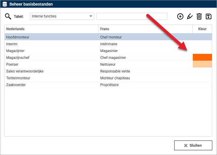 Uitbreiding kleuren basisbestanden